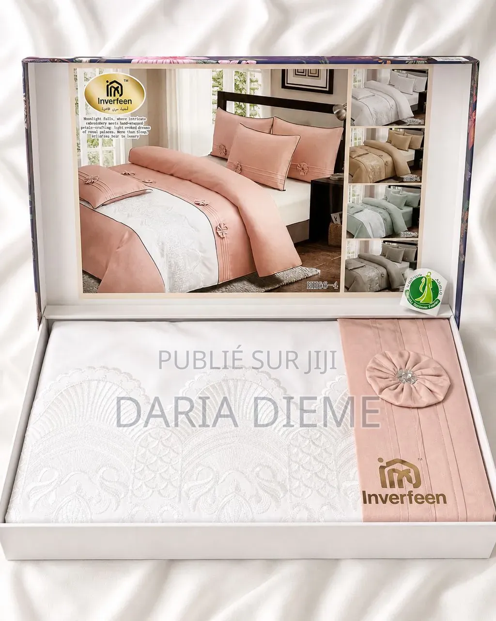 Drap Brodé 6 Pièces Hh-66
2 Draps Et 4 Oreillers
