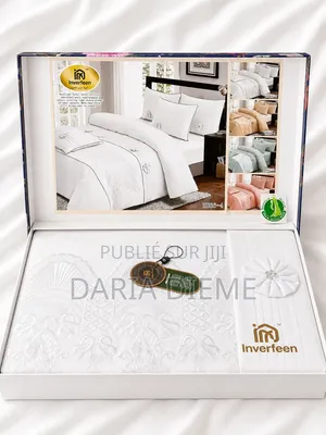 Drap Brodé 6 Pièces Hh-66
2 Draps Et 4 Oreillers