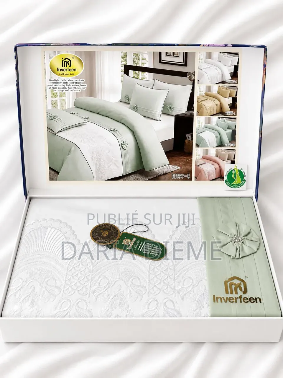 Drap Brodé 6 Pièces Hh-66
2 Draps Et 4 Oreillers