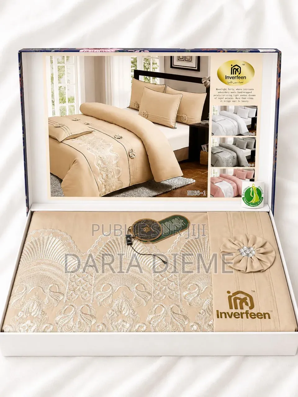 Drap Brodé 6 Pièces Hh-66
2 Draps Et 4 Oreillers