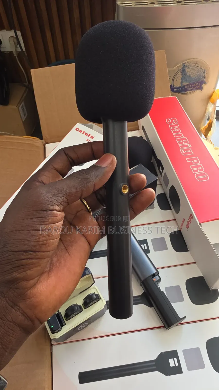 Bâton Microphone À Revers Sans Fil Universel en Alliage d'Aluminium