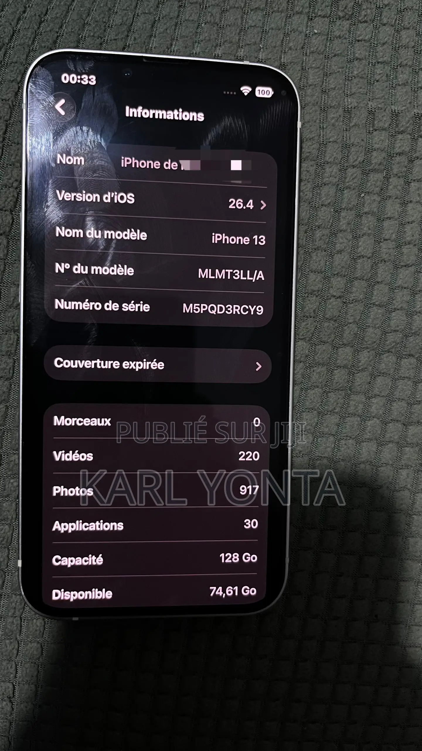 Nouveau Apple iPhone 13 128 GB Blanc