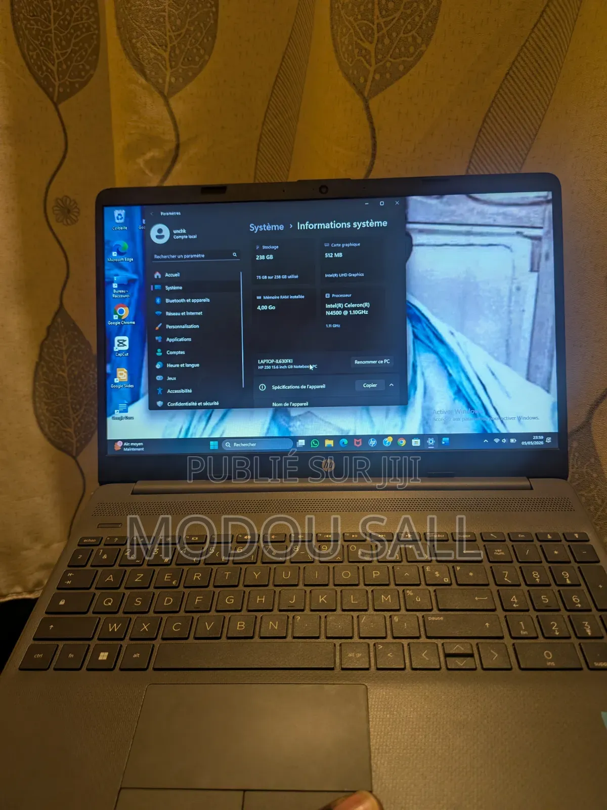 Ordinateur portable HP 250 G8 4GB Intel HDD 250GB