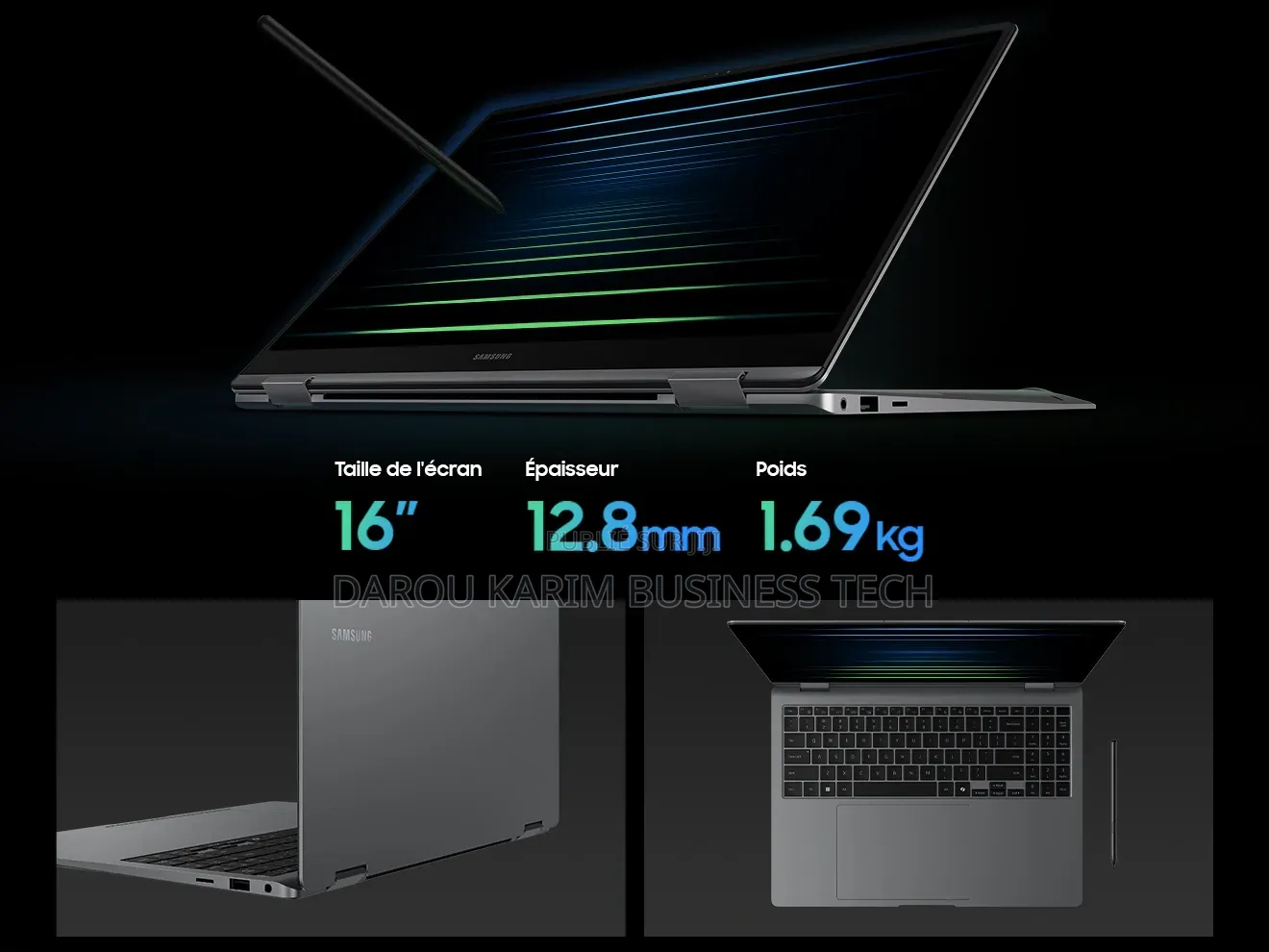 Nouveau Samsung Galaxy Book5 Pro 16GB Intel Core Ultra 7 SSD 512GB