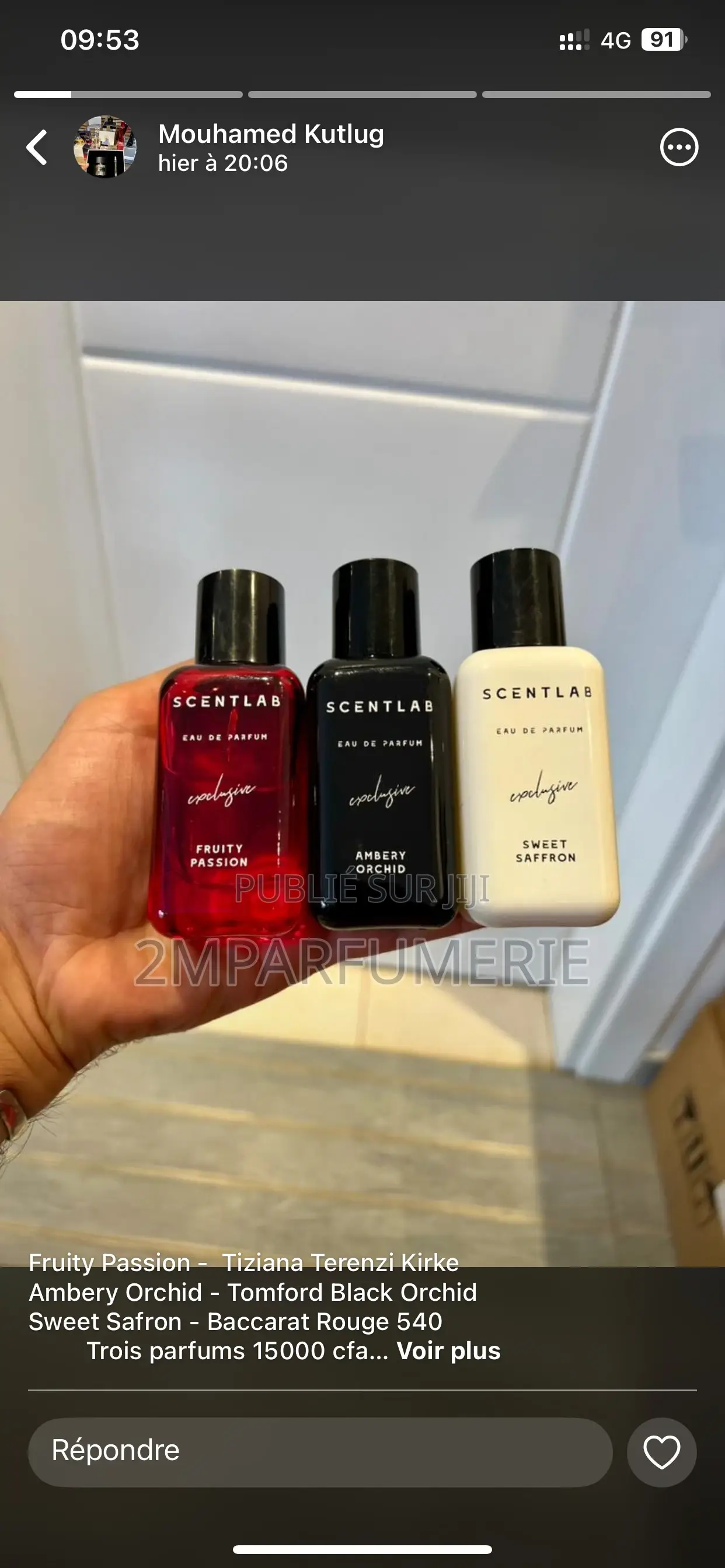 Lot De 3 Scentlab À 15.000f