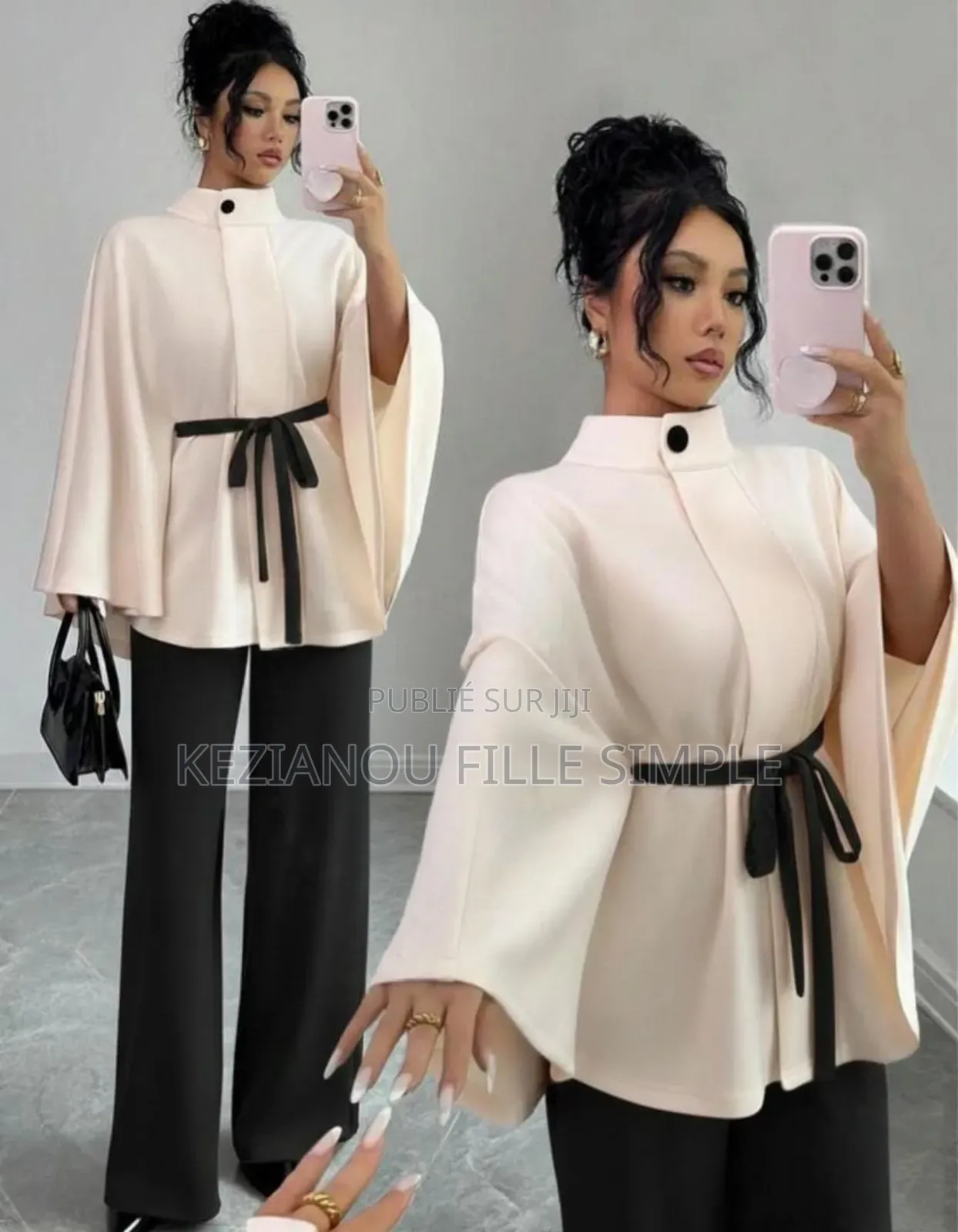 Jupe Crochet Orange Neuve
 Jamais Porté
Tenue Beige Avec Détails Noirs