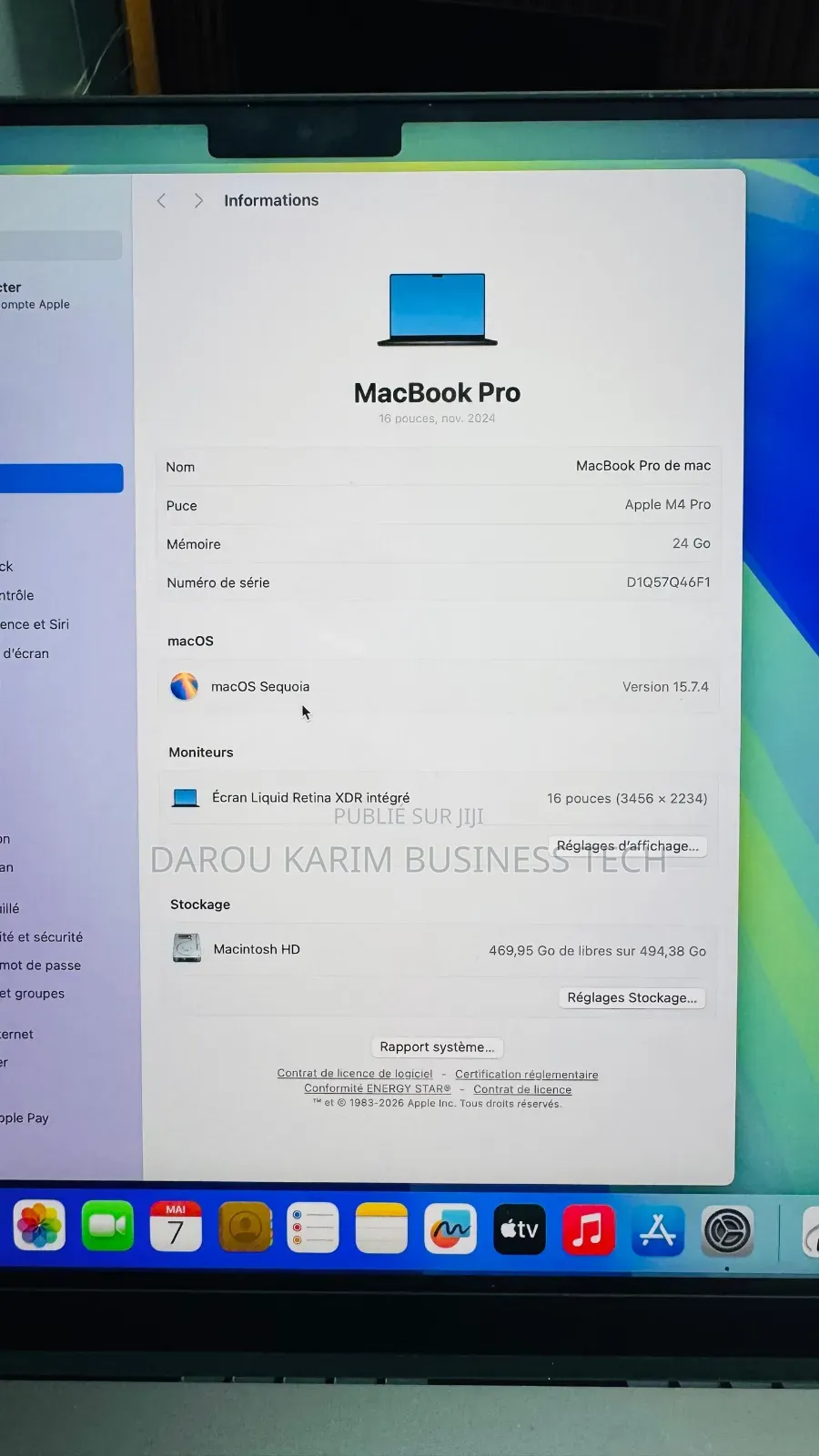 Nouveau Apple MacBook Pro 2024 M4 Pro 16-inch 24GB Apple M4 Pro 512GB