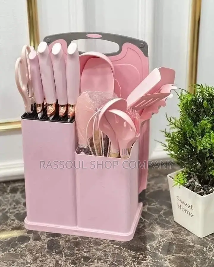 Ensemble Spatule 19 Pièces Avec Planche À Découper en Silicone