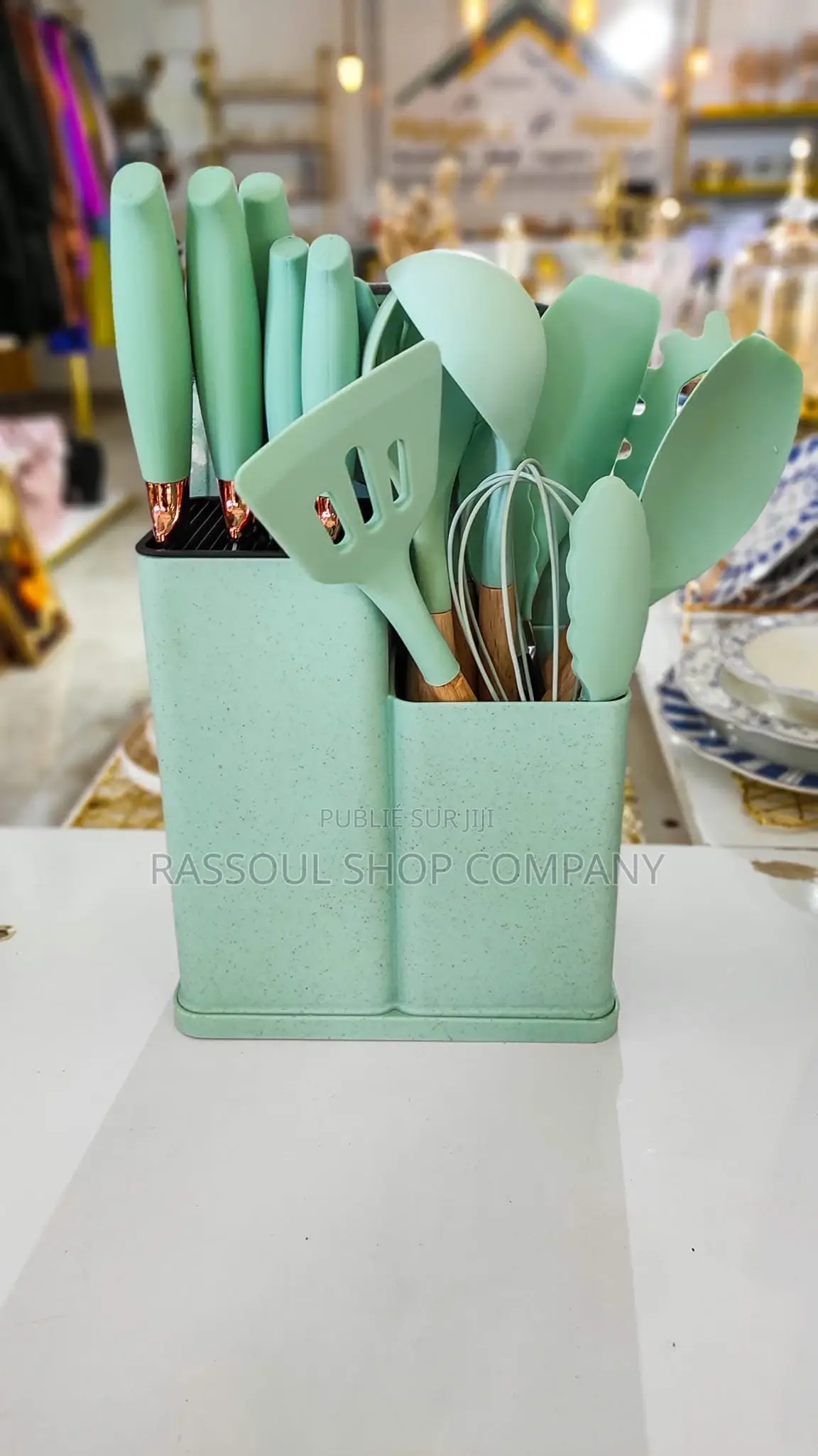 Ensemble Spatule 19 Pièces Avec Planche À Découper en Silicone