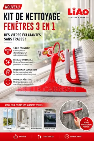Nettoyeur Vitre 3 en 1 Liao – Vaporise, Nettoie Et Fait Briller