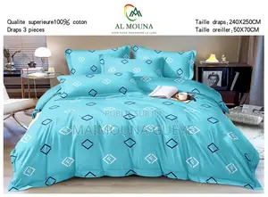 Draps Coton 3 Pièces 1drap Et 2 Taies D’Oreiller