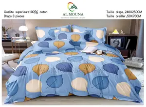 Draps Coton 3 Pièces 1drap Et 2 Taies D’Oreiller