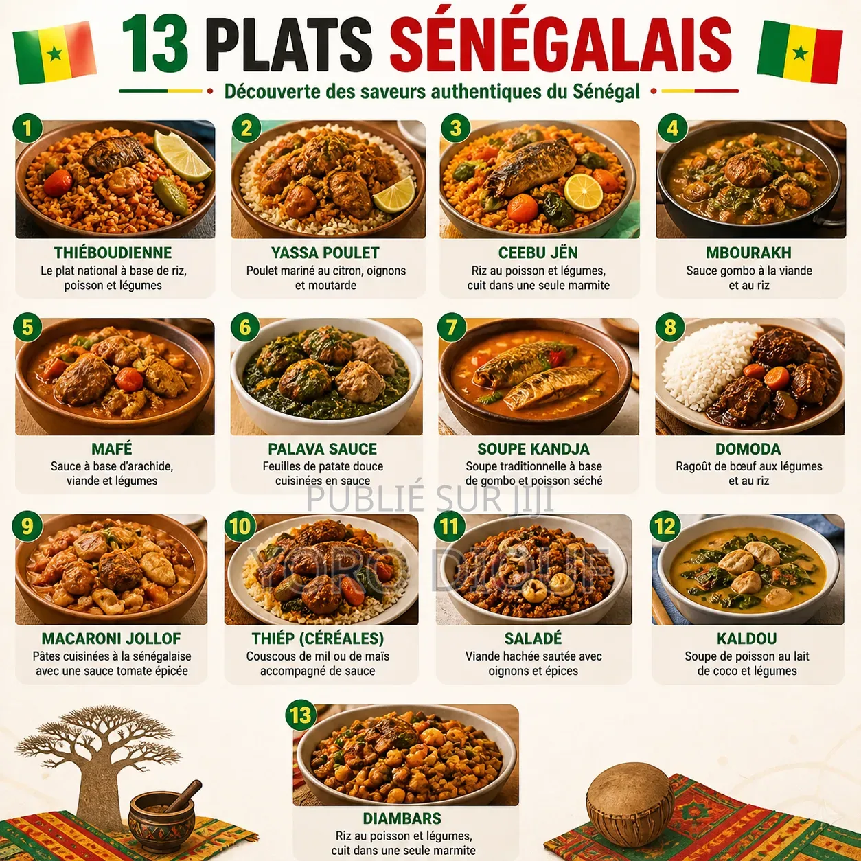 13 Plats National Sénégalais