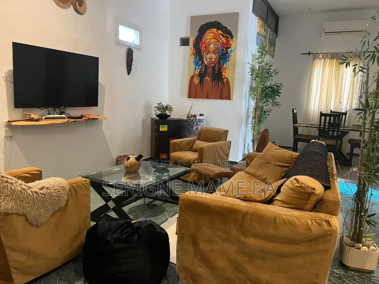 Meublé 3chbre Villa dans Urgence Immo, Fann-Point E-Amitié à Louer