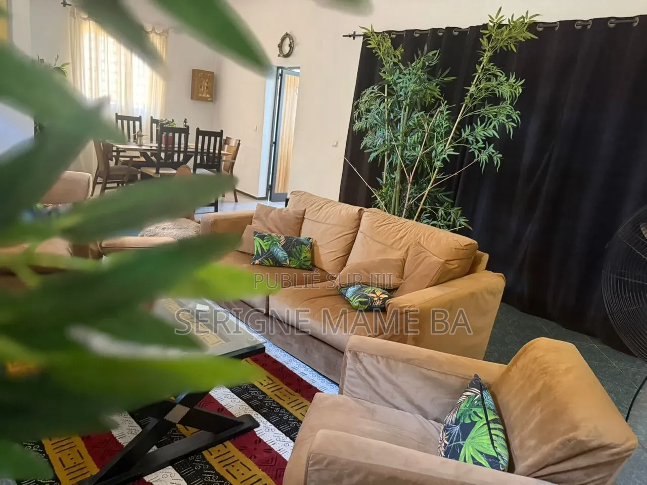 Meublé 3chbre Villa dans Urgence Immo, Fann-Point E-Amitié à Louer