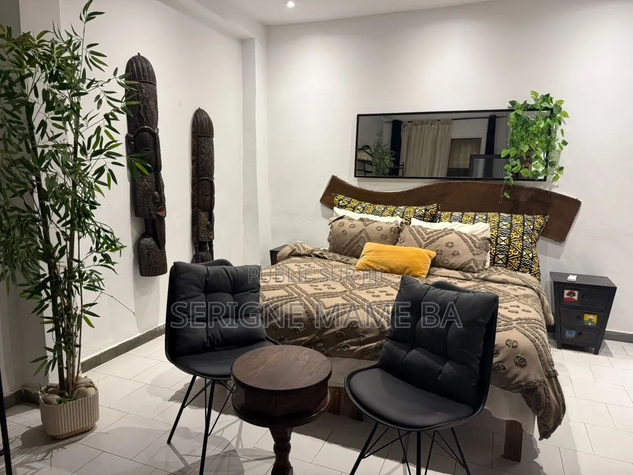 Meublé 3chbre Villa dans Urgence Immo, Fann-Point E-Amitié à Louer