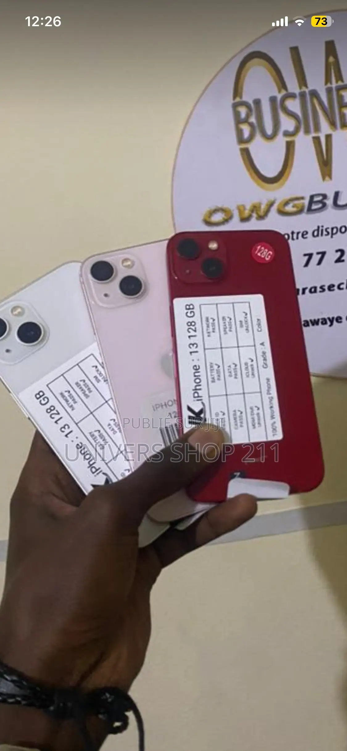Nouveau Apple iPhone 13 128 GB Blanc