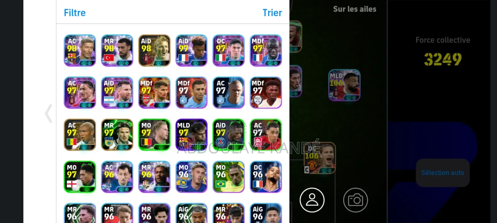 Titre : Compte Efootball Élite - Force 3250 - N Vente
