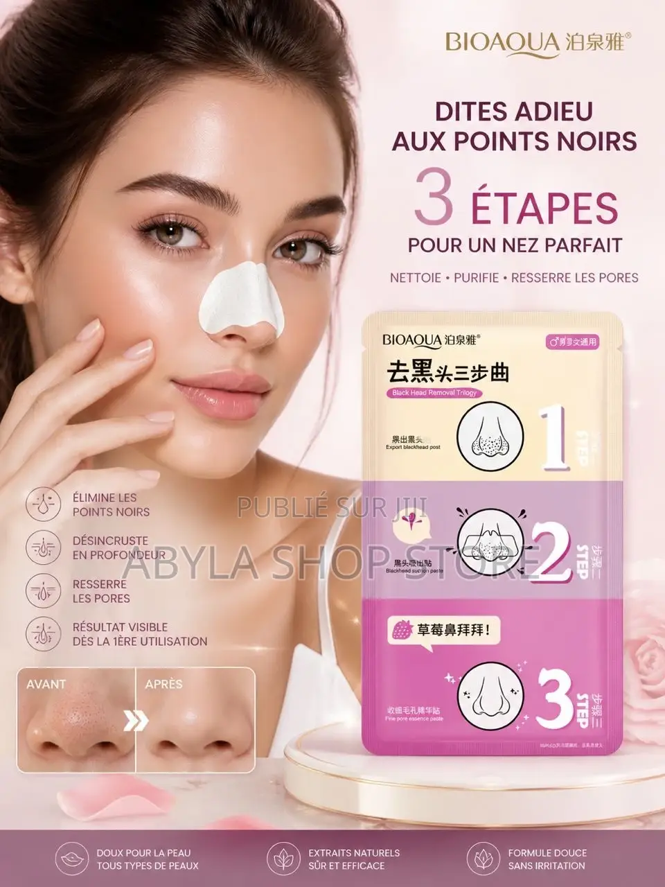 Masque 3 en 1 Pour Visage Et Nez 