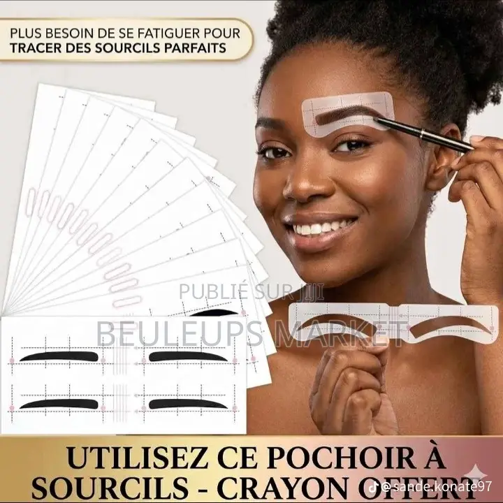 6 Pochoir À Sourcils+ Crayon Offert