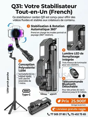 Ce Produit Est Un Stabilisateur De Cardan Portable Q31, Également