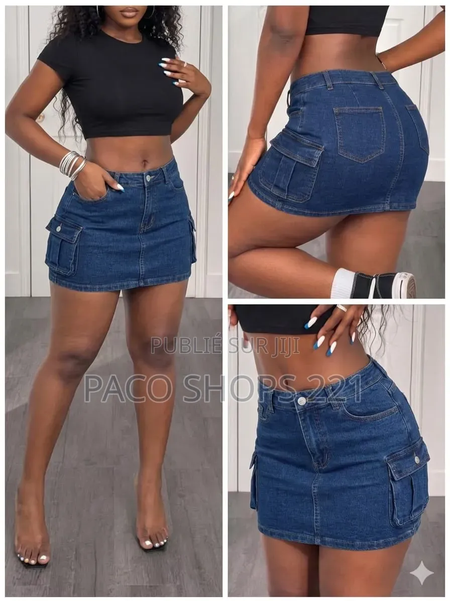 Jupe Cargo Denim Chic Tailles 27.28.29.30.32.34