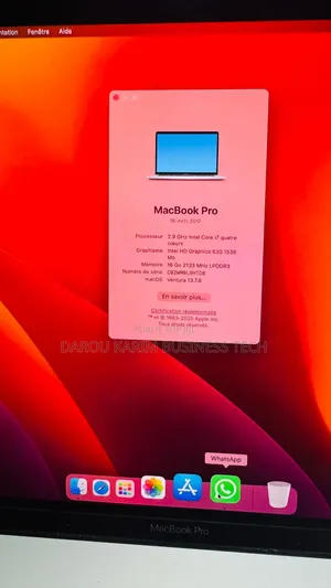 Nouveau Apple MacBook Pro 2017 16GB Intel Core i7 SSD 512GB