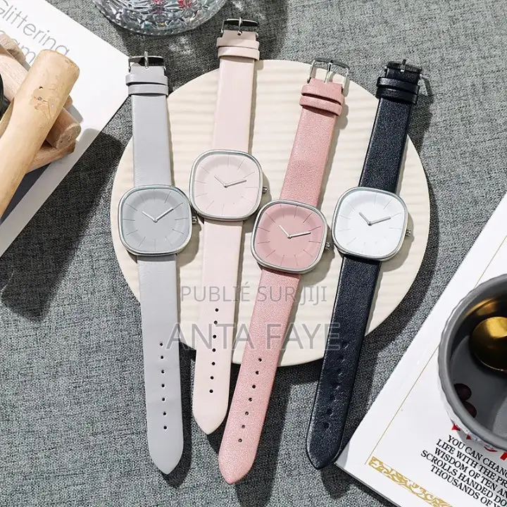 Montre Unisexe Très Classe Couleur : Beige; Gris;Rose;Vert