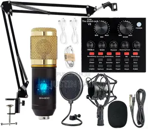 Équipement De Podcast Carte Son V8, Microphone De Studio B800