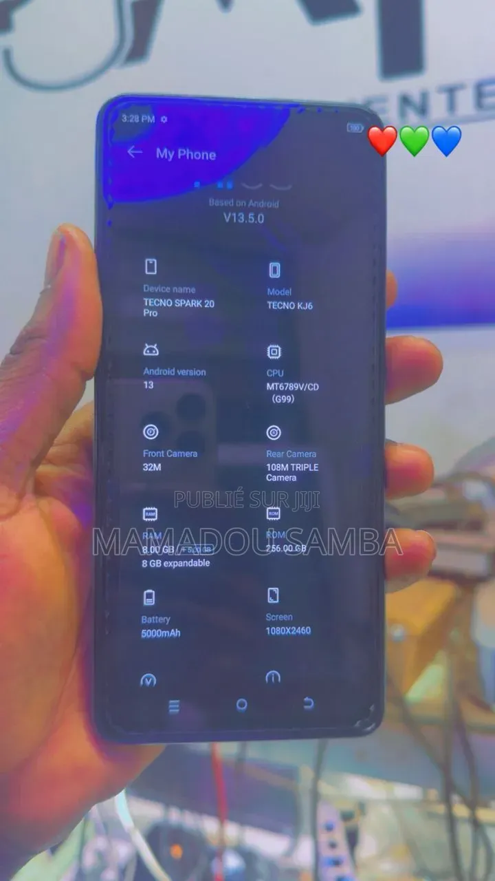 Nouveau Tecno Spark 20 Pro 256 GB Bleu