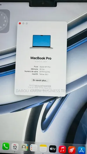 Nouveau Apple MacBook Pro M1 32GB Apple M1 Pro SSD 512GB