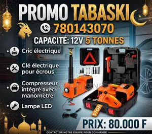 Cric Électrique 5 Tonnes+ Compresseur À Air+ Clé Électrique