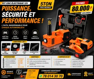 Cric Électrique 5 Tonnes+ Compresseur À Air+ Clé Électrique