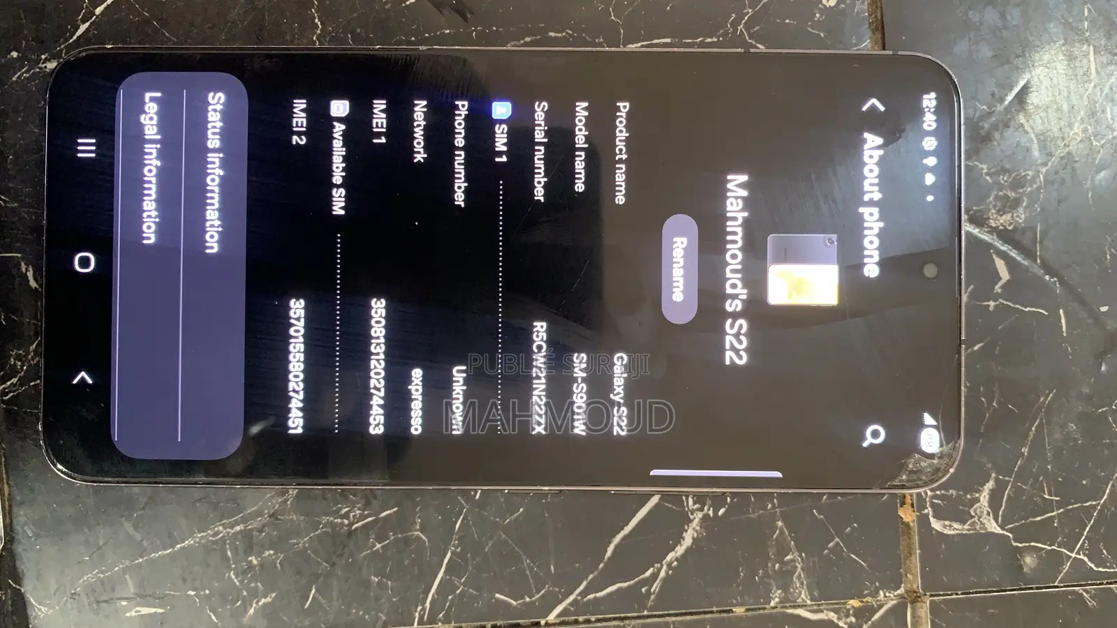 Samsung Galaxy S22 5G 128 GB Noir