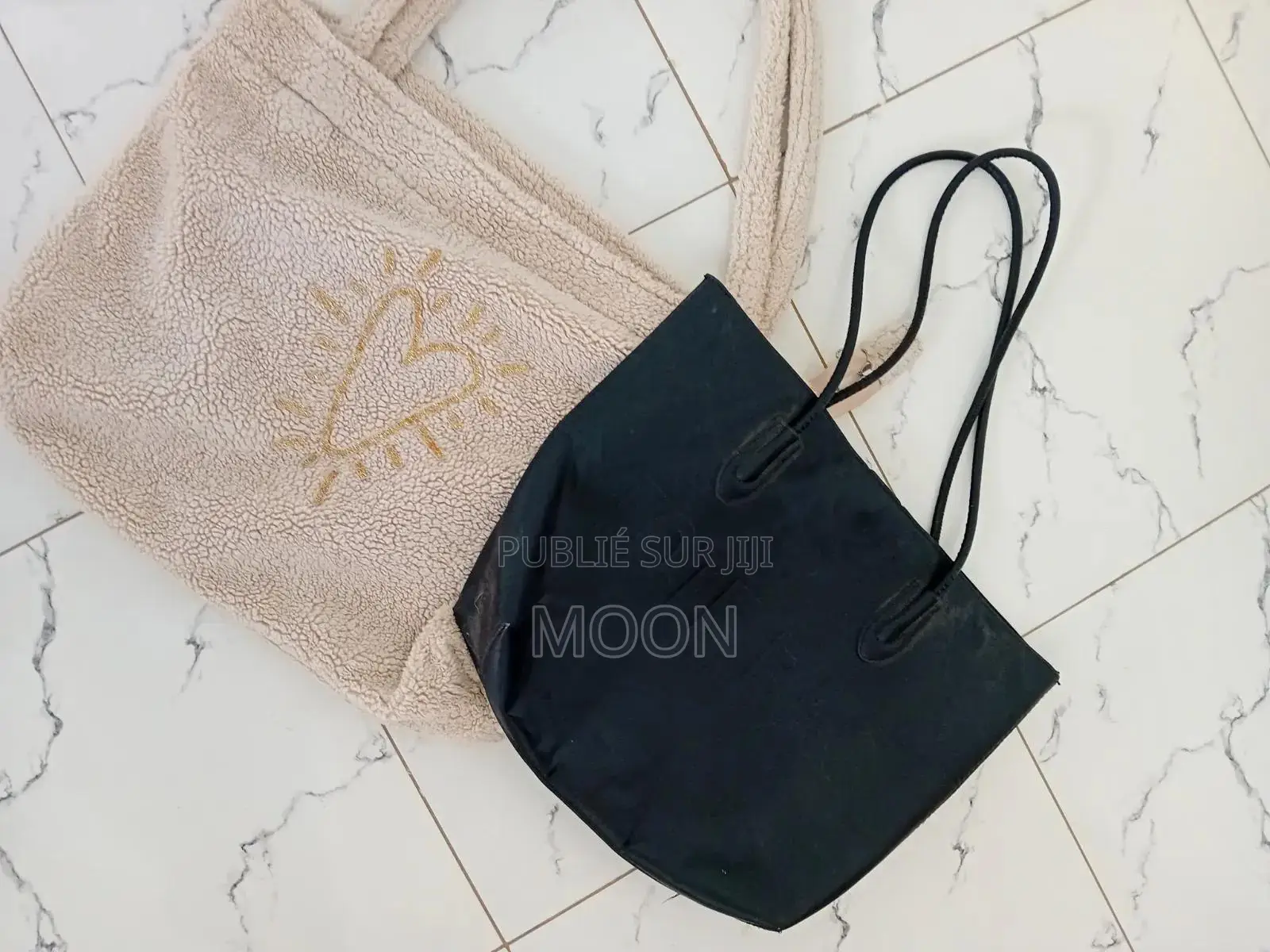 Lot De 2 Sac Beige Et Noir