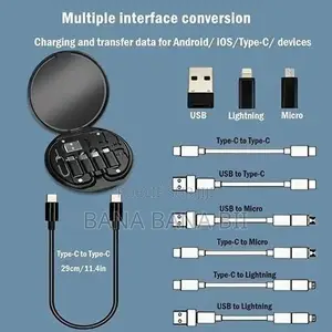 Câble De Données Multifonctionnel Portable 60w 5 en 1