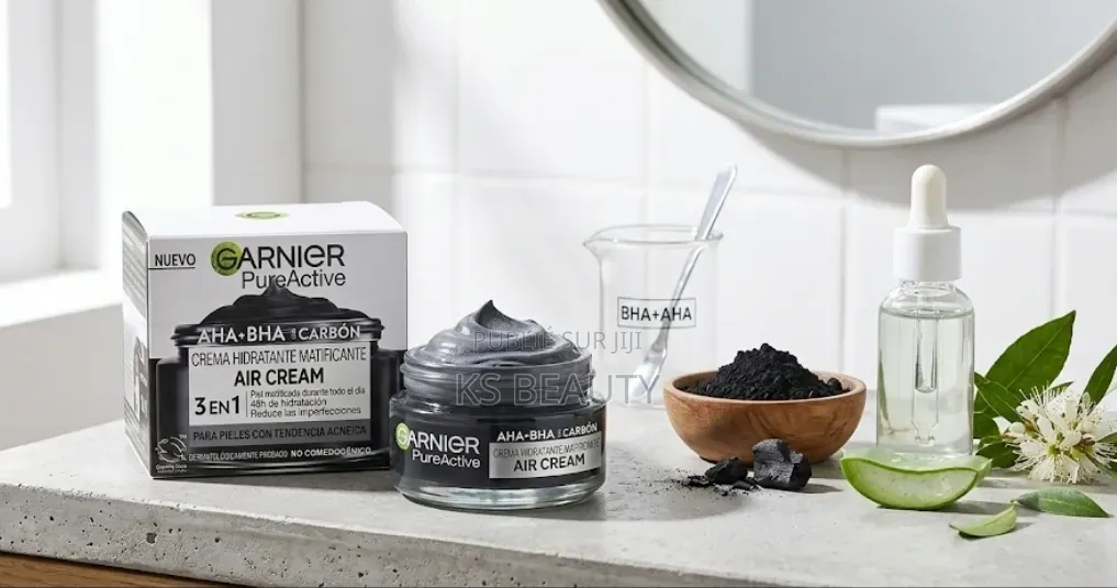 Crème Hydratante Matifiante Air Cream Aux Aha + Bha + Charbon