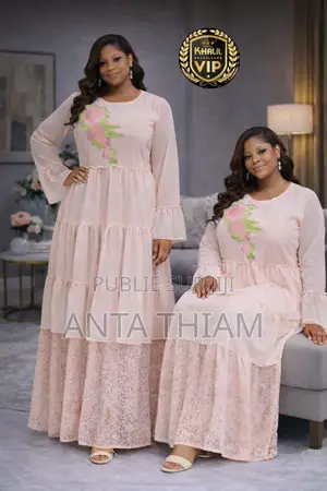 Robe Melange Tunique Et Dentelle