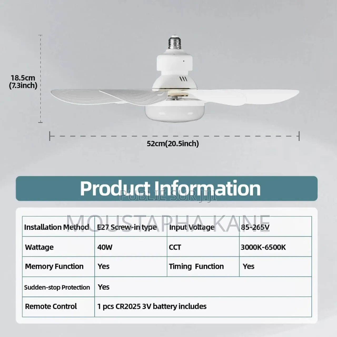 Lampe Et Ventilateur Pour Chambre