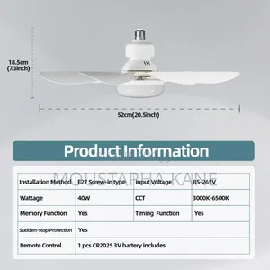 Lampe Et Ventilateur Pour Chambre