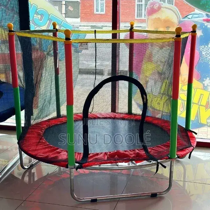 Trampoline Babygo De 140 Cm Avec Filet De Sécurité, Cadre Et Pieds