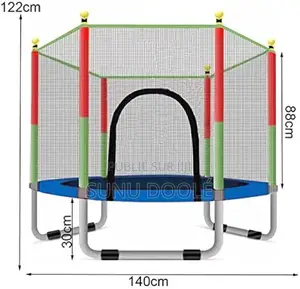 Trampoline Babygo De 140 Cm Avec Filet De Sécurité, Cadre Et Pieds