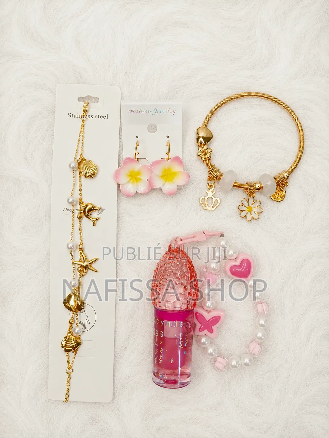 Ensemble Bijoux Et Gloss