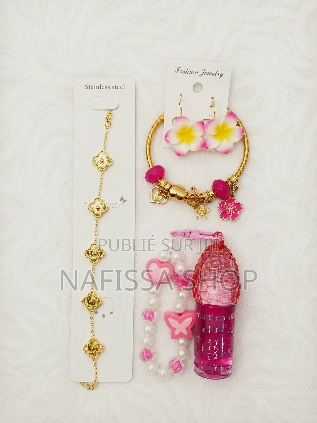 Ensemble Bijoux Et Gloss