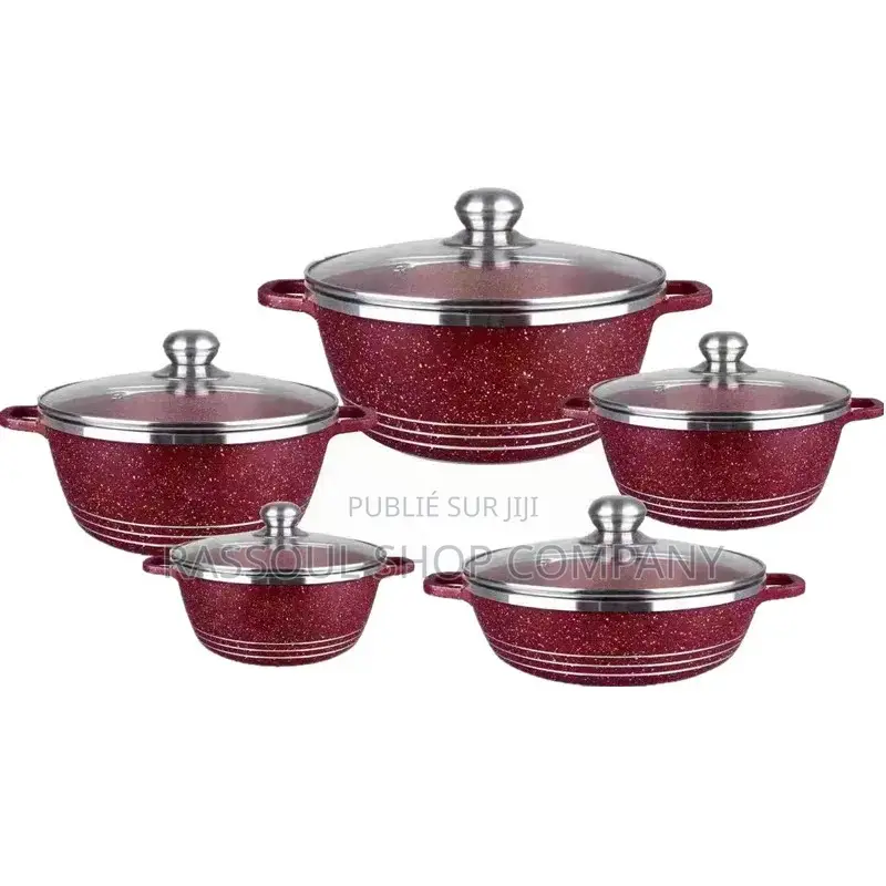 Ensemble De Cuisine Antiadhésif Ménager 10 Pièces