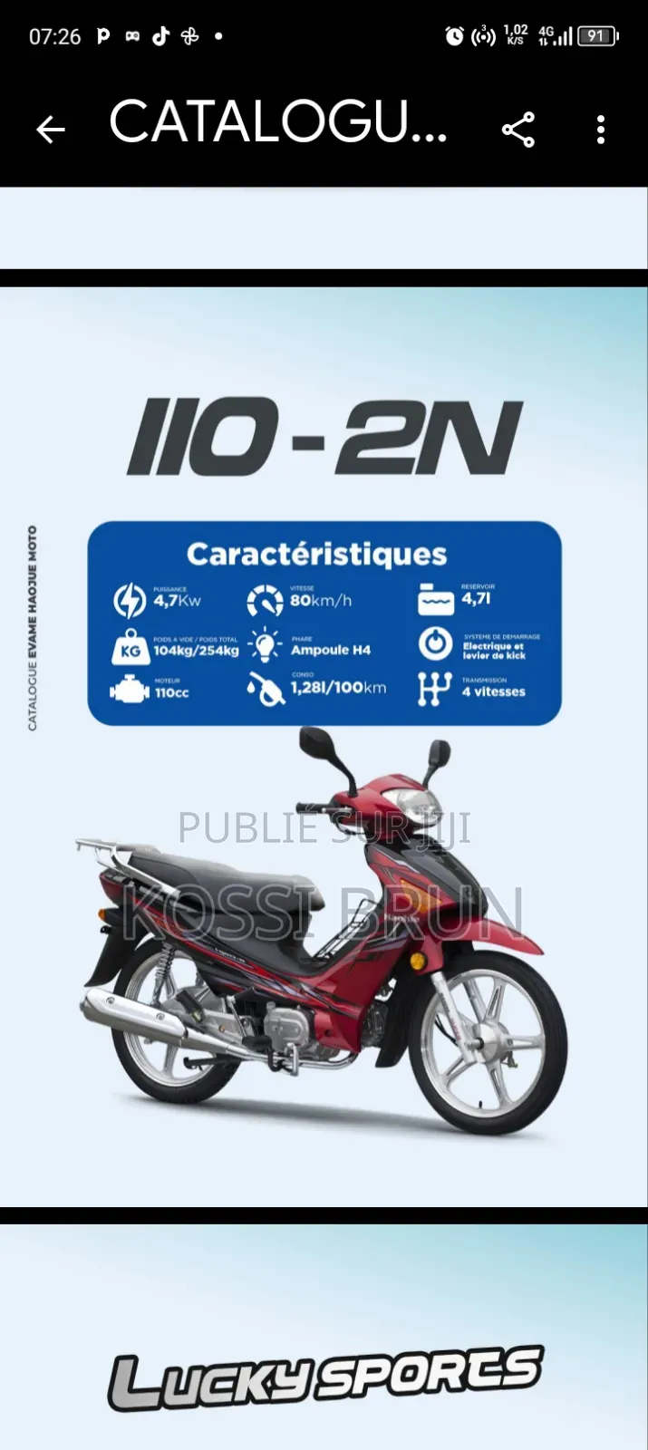 Nouveau Haojue CD125 2025 Noir