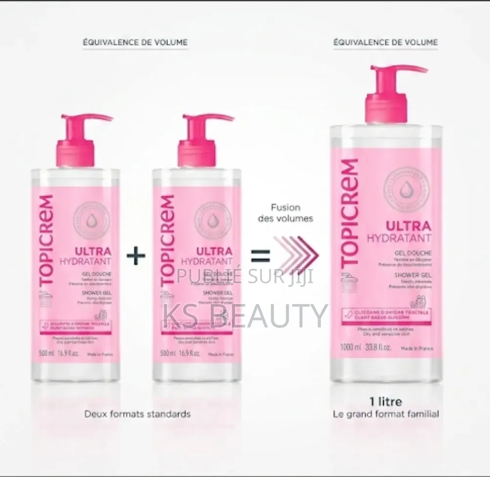 Topicrem Ultra-Hydratant - Gel Douche - Peaux Sensibles Et Sèches, 1l