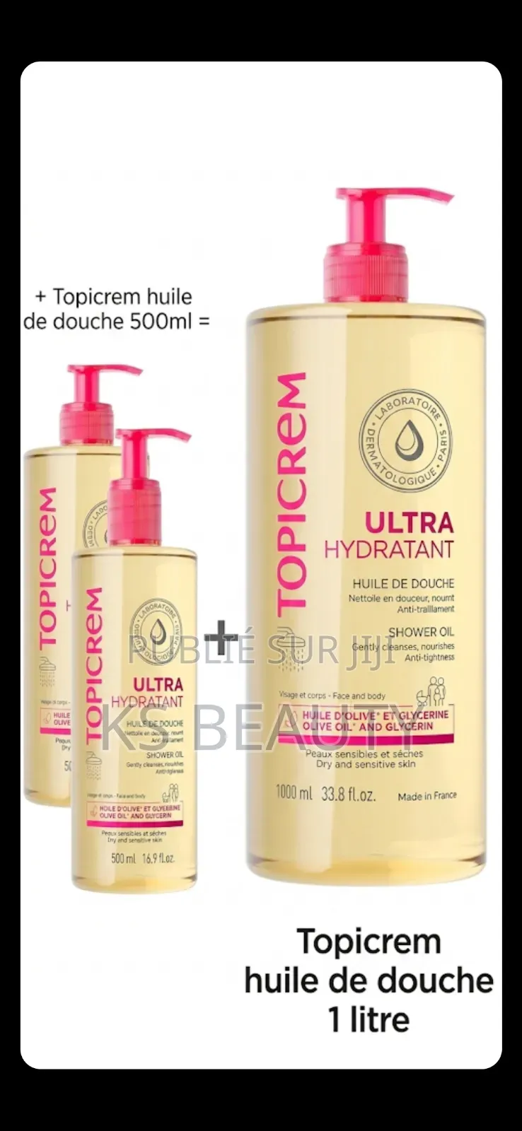 Topicrem Ultra-Hydratant Huile De Douche 1000ml