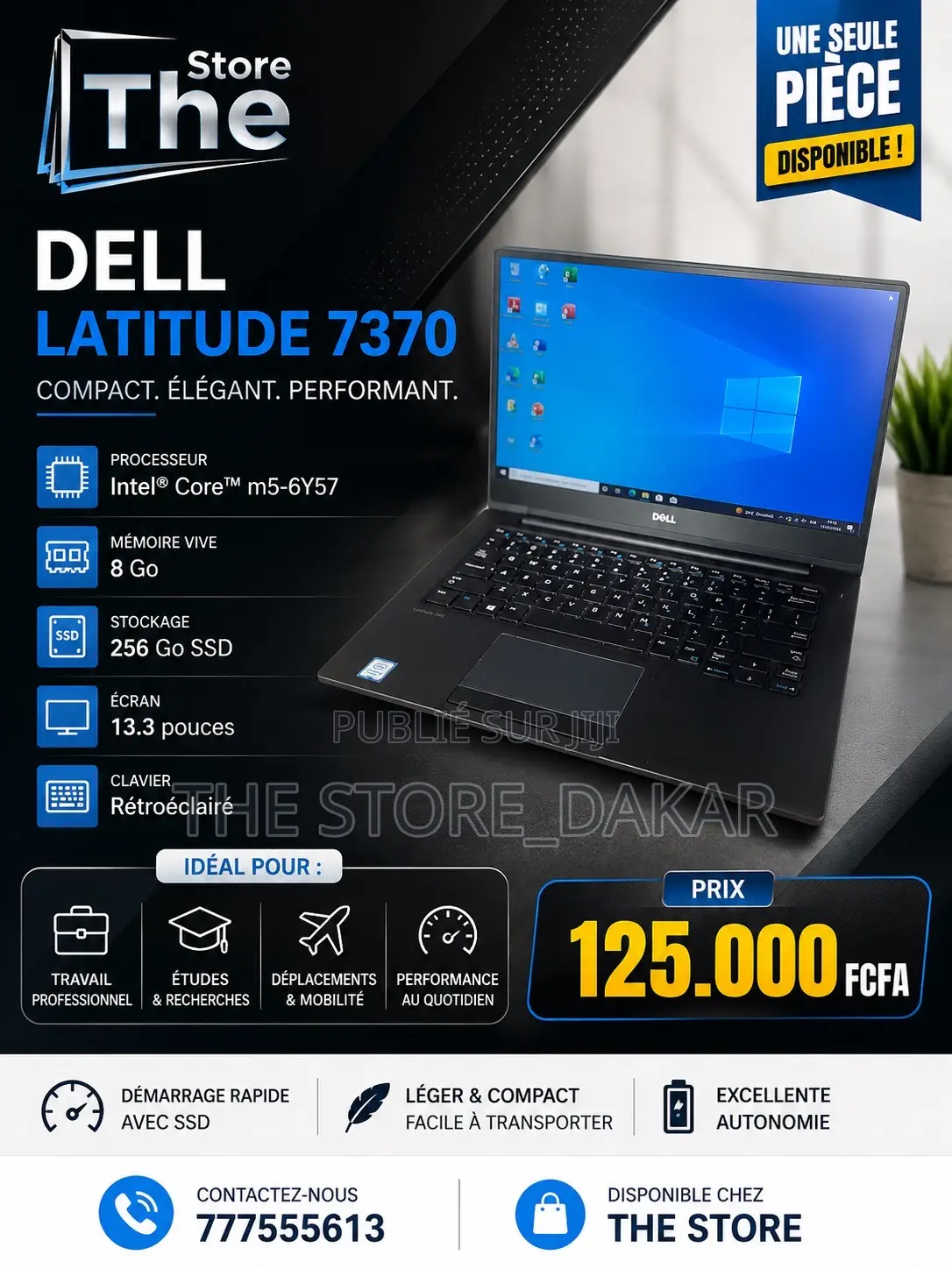 Ordinateur portable Dell Latitude 7380 8GB Autre SSD 256GB