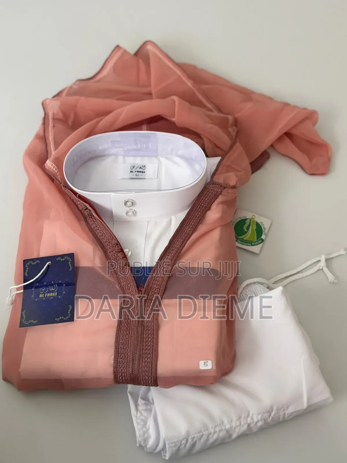 Djalaba Transparent + Chemise Avec Pantalon